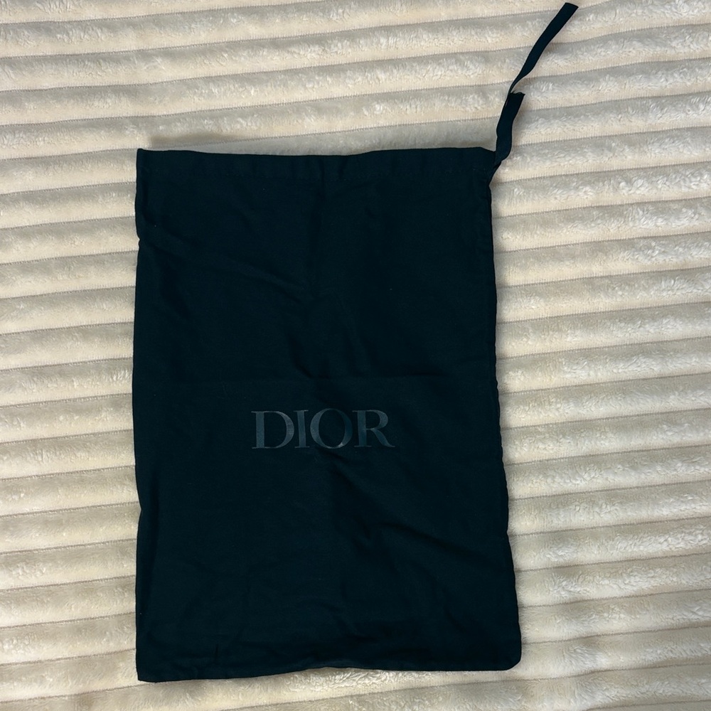 Dior Black Drawstring Logo Dust Bag